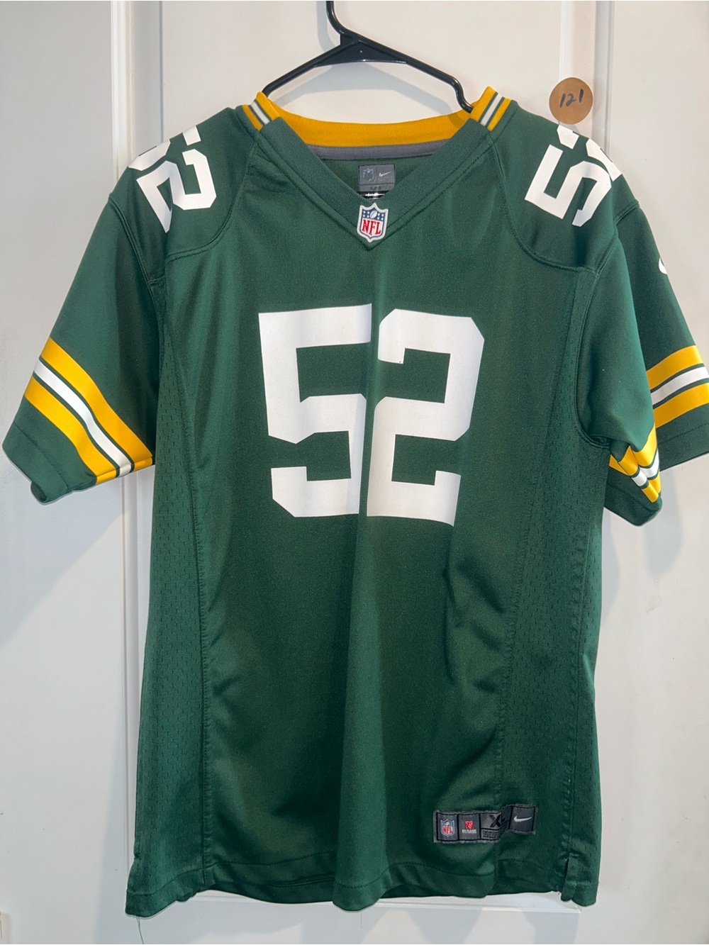 NFL Green Bay #52 Green and Gold Team Jersey